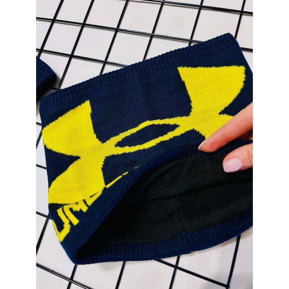Стильний яскравий набір шапка і снуд для хлопців Under Armour