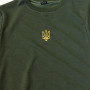 Підлітковий світшот з вишивкою "Герб України Тризуб",хакі,розмір 170 см