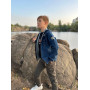 Джинсова сорочка для хлопця розмір 116 см, з капюшоном, синя, Туреччина